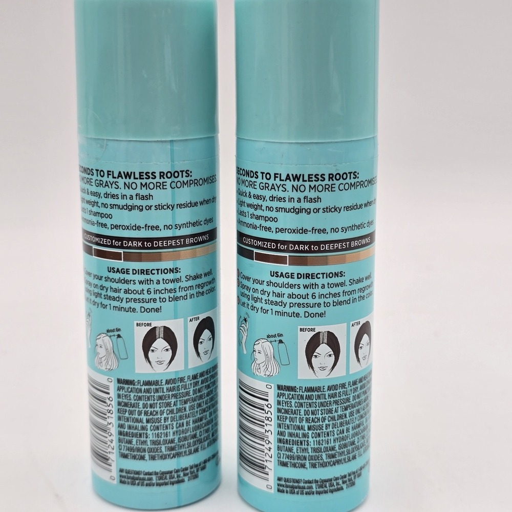 L'Oréal‎ Paris Magic Root Cover Up Gray Concealer Spray, Dark Brown, 2 oz 2 Pack - Picture 2 of 9